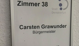 Türschild Bürgermeister